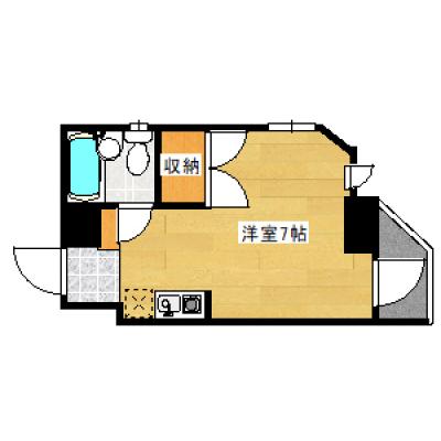 ライトシティ佐伯　７F（コンビニ、電停徒歩１分・エレベーター・周辺飲食店多数）の物件間取り図