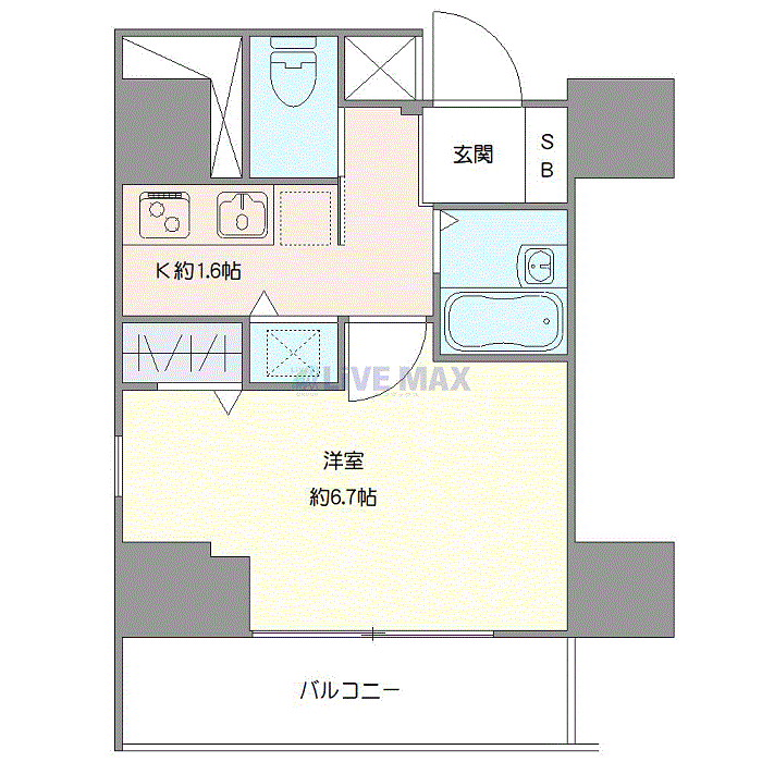 グッドステイ本駒込NORTHシーネクス※『禁煙ルーム・駅5分・浴室乾燥付』【ベーシック】の物件間取り図