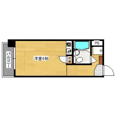 コーポマルニ　４F（インターネット無料・エレベーター・五日市駅徒歩２分）の物件間取り図