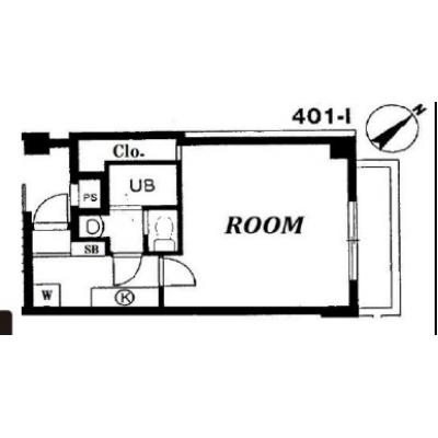 【🌷新生活応援キャンペーン🌷】【禁煙🚭】マイナビSTAY早稲田夏目坂　401の間取り図