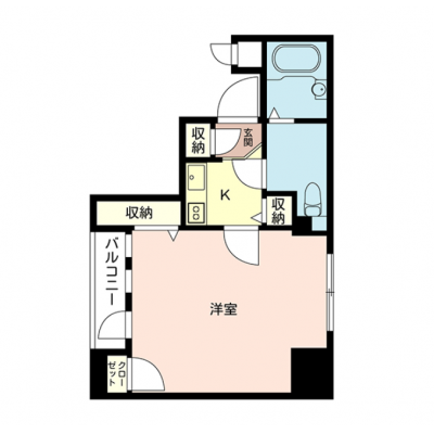 【🎉初期費用オフ｜お得なキャンペーン】【禁煙🚭/Wi-Fi無料🌐】マイナビSTAYミライエ神田東　403の間取り図