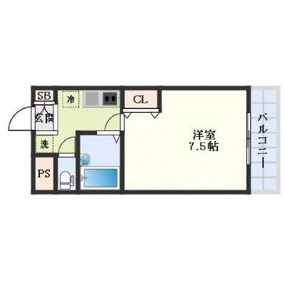 グッドステイ鳥取駅西ブルーロ○『駐車場付』【ベーシック・設備充実】の物件間取り図