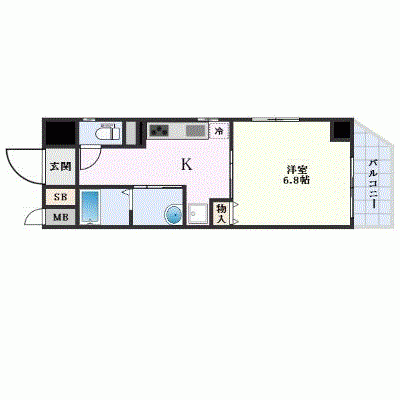 OneLife国際通グラン【★1DK・シャワーブースタイプ】の物件間取り図