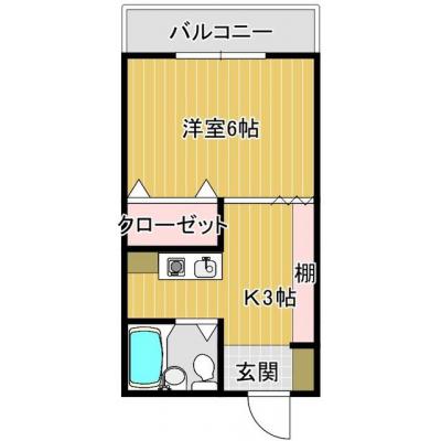 ★stay＠弁天　204号室★長崎駅そば★駐車場利用頂けます★の物件間取り図