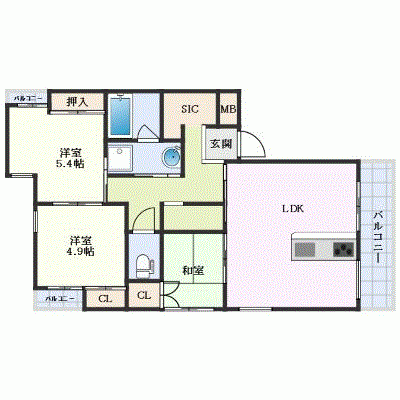 OneLife小禄コート【★3LDK・築浅！】の間取り図