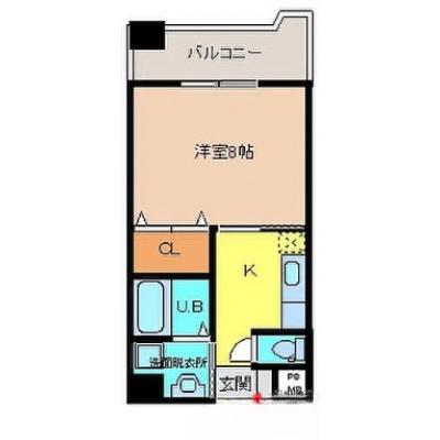 ★広めの1K★屋根付き駐車場／wi-fi無料★宅配ボックス★オートロック★GM鳥栖4の物件間取り図