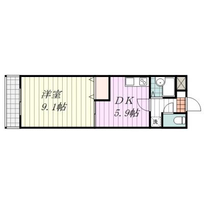 Ｓマンスリー城北Ⅲ（2-6）【敷地内駐車場・ネット無料・広々34㎡・家電量販店すぐそば】の間取り図