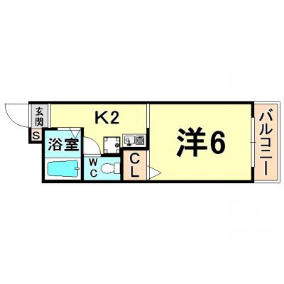 トラスト尼崎4【インターネット無料♪セパレートタイプ】の物件間取り図