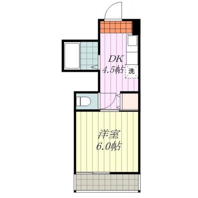 Ｓマンスリー南堀端（4-1）【ネット無料・広々駐車場有り・スーパーコンビニ徒歩圏内】の間取り図