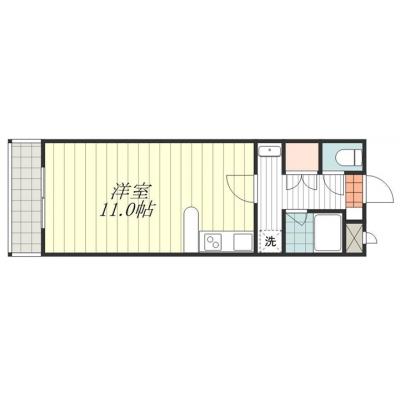 Ｓマンスリー福音寺駅前（（2-3）【ネット無料・コンビニ、スーパー徒歩圏内・駐車場近隣有り】の間取り図