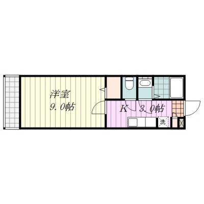 Ｓマンスリー久米駅前Ⅲ（1-1）【ネット無料・コンビニ、スーパー徒歩圏内・宅配BOX有・久米駅徒歩4分】の間取り図