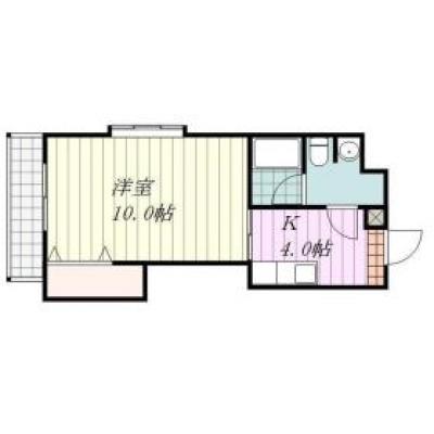 Ｓマンスリー柳井町（2-1）【Aタイプ・ネット無料・浴室TV・オートロック・宅配BOX有】の間取り図