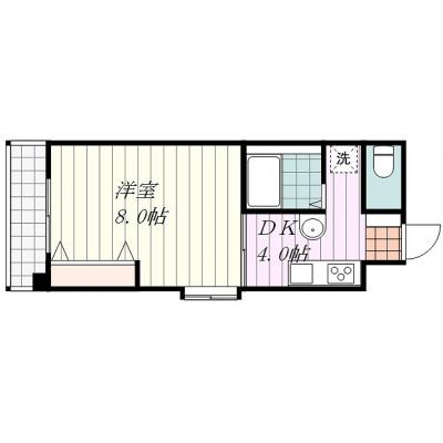Ｓマンスリー赤十字病院前（8-3）【Bタイプ・ネット無料・コンビニ、スーパー徒歩圏内・路面電車徒歩3分】の間取り図