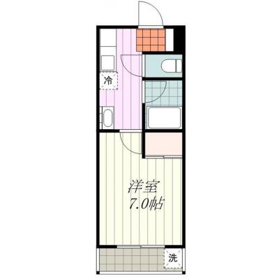 Ｓマンスリー久米駅前（3-11）【ネット無料・駐車場確保・久米駅、スーパー、コンビニ、温泉施設徒歩圏内】の間取り図