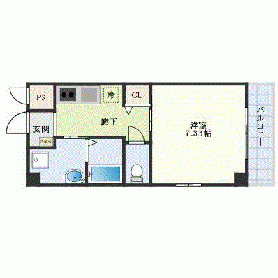 OneLifeおもろまちシャイン【★バストイレ別・独立洗面台・浴室乾燥機付】の間取り図