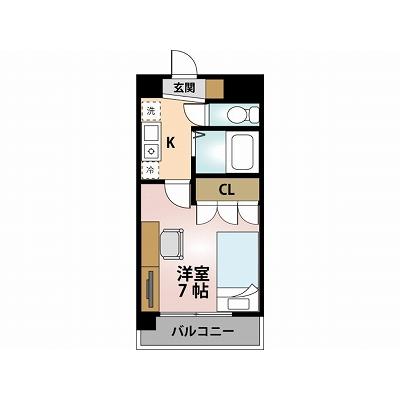 【Stay+金山】駅徒歩３分★ネット無料Wi-Fi★ウォーターサーバー付キの間取り図