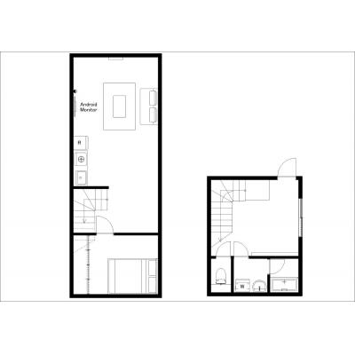 最大6人利用可能/新宿まで電車で約5分と好アクセス/コンビニやレストランが充実/LaVie四谷102の間取り図