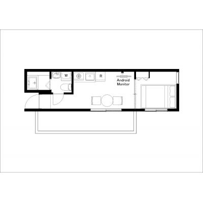 新宿まで電車で約5分と好アクセス/コンビニやレストランが充実/LaVie四谷 401の間取り図