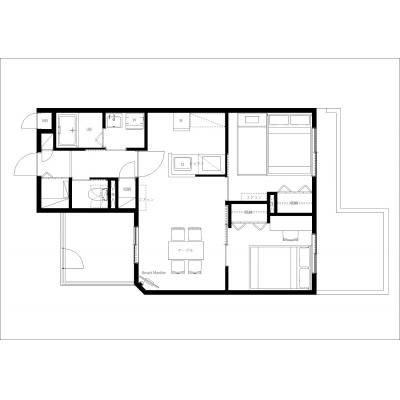 池袋から1駅！綺麗なお部屋/家具・家電付き/最大収容人数5人/2DKの物件間取り図