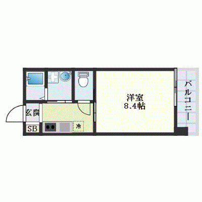 OneLife北谷町アラハ【★バストイレ別・独立洗面台】の間取り図