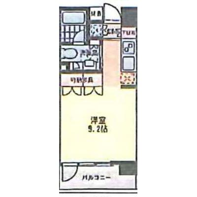 【TMソーラーハウス港南/SP】デザイナーズ物件・24.6㎡・セミダブルベッド・品川駅徒歩10分・ネットWi-Fi無制限無料の間取り図
