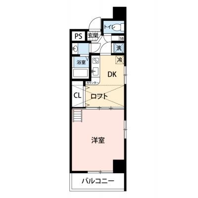 【60日以上の利用でお得🌈】【禁煙🚭/Wi-Fi無料🌐】マイナビSTAYネオヴィスタ紙屋町リバーサイド　805の間取り図