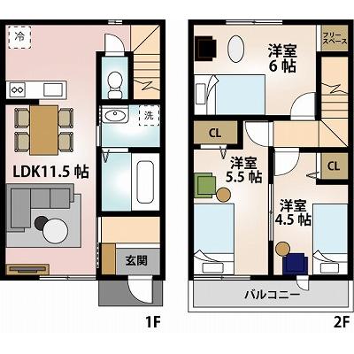 【Ｓｔａｙ＋鹿嶋(３LDK)】★駐車場1台付★ネット無料Wi-Fi★3人入居可の間取り図