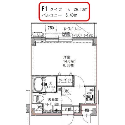 【🎉初期費用オフ｜お得なキャンペーン】【禁煙🚭/Wi-Fi無料🌐】マイナビSTAY六町　406の物件間取り図