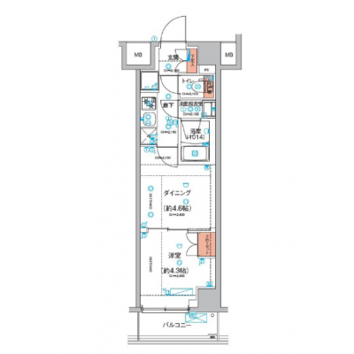 【60日以上の利用でお得🌈】【禁煙🚭/Wi-Fi無料🌐】マイナビSTAY東京羽田　302の間取り図