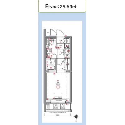 【🎉初期費用オフ｜お得なキャンペーン】【禁煙🚭/Wi-Fi無料🌐】マイナビSTAYスペランツァ府中ウエスト　206の物件間取り図