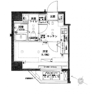 【🎉初期費用オフ｜お得なキャンペーン】【禁煙🚭/Wi-Fi無料🌐】マイナビSTAY田町レジデンス　603の間取り図