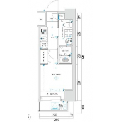 【🎉初期費用オフ｜お得なキャンペーン】【禁煙🚭/Wi-Fi無料🌐】マイナビSTAYルリオン北千住　501の間取り図