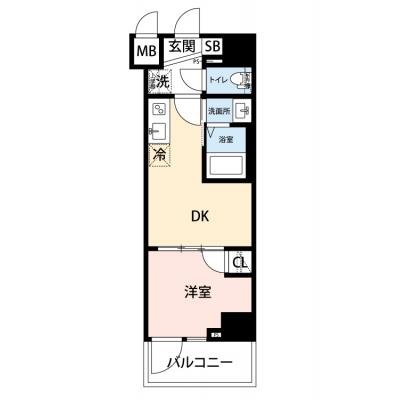 【60日以上の利用でお得🌈】【禁煙?/Wi-Fi無料?】マイナビSTAY新宿早稲田　604の間取り図