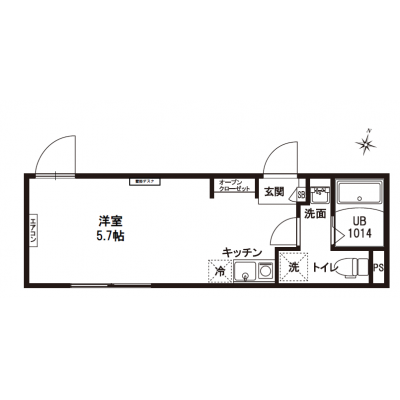 【60日以上の利用でお得🌈】【禁煙🚭/Wi-Fi無料🌐】マイナビSTAY王子神谷リバーサイド　303の物件間取り図