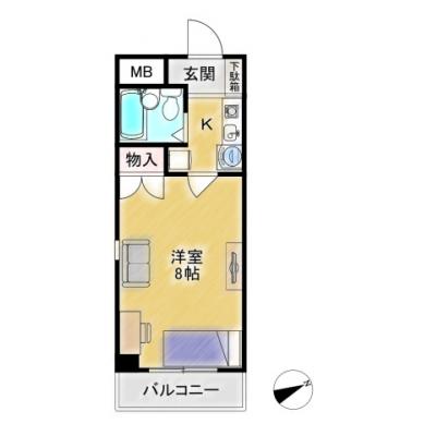Bizroom／さくら第２マンション305【アクセス◎】駅近・マンションタイプ！室内広めです！の間取り図