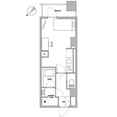 RマンスリーNo.67　京急蒲田【ホテル最上階】京急蒲田駅から徒歩5分！の間取り図