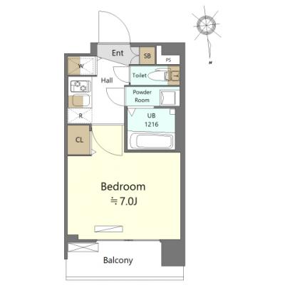 🍀賃料60％割引実施中📢　5月の入居もお申込み受付開始🎏【ネット無料/使用量無制限】　クリスタルグランツ難波Ⅱ🚭　［No.5483021］の間取り図