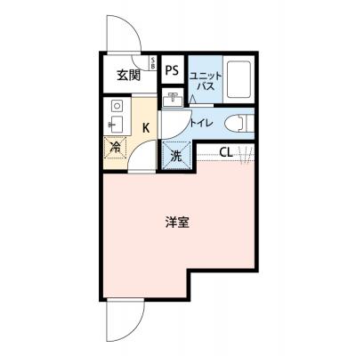 【60日以上の利用でお得🌈】【禁煙🚭/Wi-Fi無料🌐】マイナビSTAY蓮根レジデンス　401の間取り図