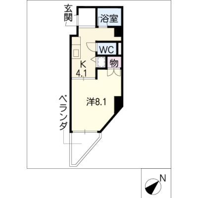 アルDEスリー上小田井　201の間取り図