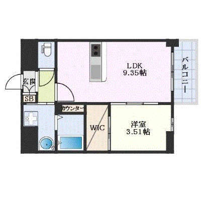 グッドステイ県庁前駅北リブス２★エグゼ【デラックス・1LDK・ドラム式洗濯機・設備充実】の間取り図