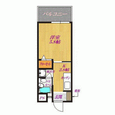 OneLife那覇国際通北カーリー【★オートロック・ＴＶモニターホン付き】の間取り図