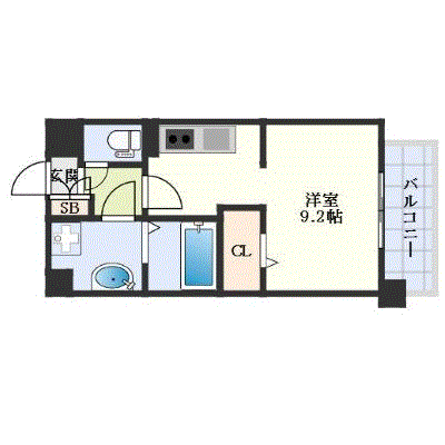 マンスリーリブマックス新水前寺駅前リブス■【設備充実】≪エクセレントシリーズ≫の間取り図