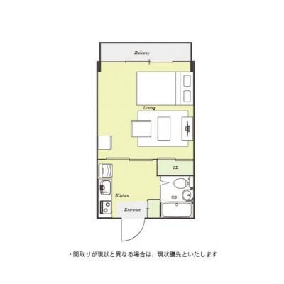 ユニオンマンスリーお花茶屋７　102　1K・セミダブル　☆【禁煙ルーム】ローテーブル・ソファ＆たっぷり収納2ドア冷蔵庫など生活家電のあるお部屋/京成本線利用で京成上野駅まで約16分でアクセス！の物件間取り図
