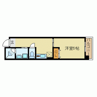 OneLife美栄橋ステーションフロント【★オートロック・独立洗面台・シャワーブースタイプ】の間取り図