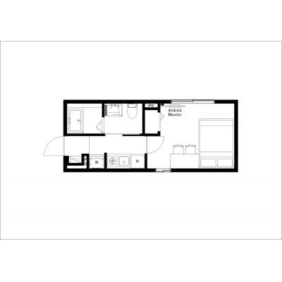 新宿駅まで電車で1本/西新宿五丁目駅から徒歩6分/Wi-Fi完備/FLレジデンス神宮御苑IV 403の間取り図