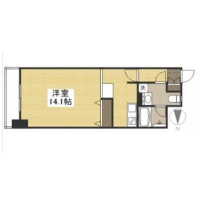 【🎉初期費用オフ｜お得なキャンペーン】【禁煙🚭/Wi-Fi無料🌐】マイナビSTAY岡山桑田町　404の物件間取り図