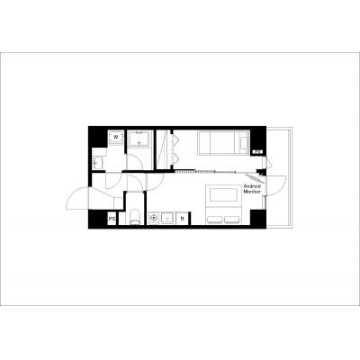 錦糸町駅から徒歩８分！/家具家電・Wi-Fi完備/Noble Park KINSHICHO 903の間取り図
