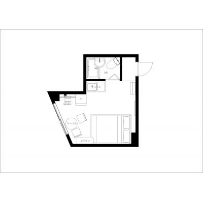 新宿三丁目駅から徒歩3分！新宿駅も徒歩圏内/Wi-Fi完備/新宿岡田ビル 405の間取り図