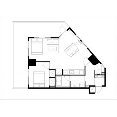人気の南麻布エリア/東京タワーも電車で一本/最大6名まで利用可能/プラチナコート南麻布 101の間取り図