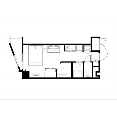 幡ヶ谷から徒歩5分！駅周辺も買い物場所充実♪/エレベーター付きのシンプルなお部屋/コスモリード幡ヶ谷 305の間取り図